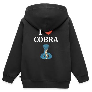 cobra - Sweat Premium à capuche zippé enfant bio - noir - Dos - AI Model Kid Male (0cm)