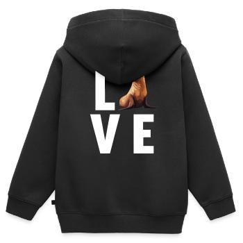Seelöwen Seelöwe - Kinder Premium Organic Zip Hoodie - Schwarz - Hinten - AI Model Kid Male (0cm)
