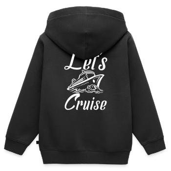 let's cruise Trip Vacation family Trip - Kids Premium Organic Zip-up Hoodie - black - Back - AI Model Kid Male (0cm)