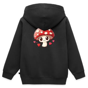 Lucky guy with heart eyes - Kids Premium Organic Zip-up Hoodie - black - Back - AI Model Kid Male (0cm)