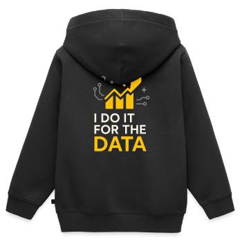 Technicien de laboratoire clinique Science diagnostique Nerd des données - Sweat Premium à capuche zippé enfant bio - noir - Dos - AI Model Kid Male (0cm)