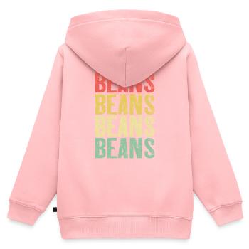 Bohnen Lustige Beilage Retro Bonafide Bohnen aus der Dose - Kinder Premium Organic Zip Hoodie - Rosa - Hinten - AI Model Kid Female (0cm)