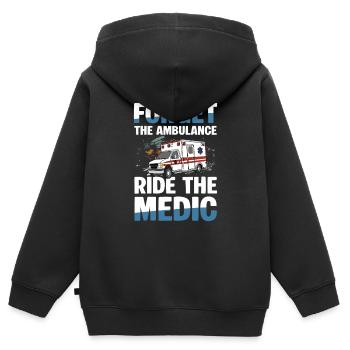 Vergiss Die Ambulanz Fahre Den Sanitäter - Kinder Premium Organic Zip Hoodie - Schwarz - Hinten - AI Model Kid Male (0cm)