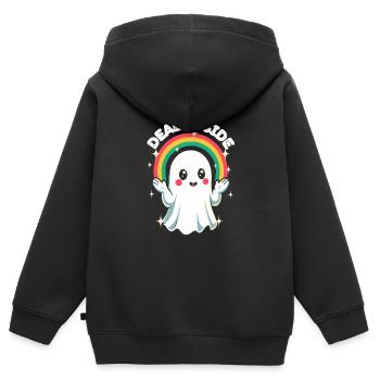 Dead Inside - Süßer Geist - Kinder Premium Organic Zip Hoodie - Schwarz - Hinten - AI Model Kid Male (0cm)