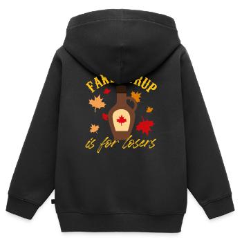 faux sirop est pour les perdants Design pour un amoureux de - Sweat Premium à capuche zippé enfant bio - noir - Dos - AI Model Kid Male (0cm)