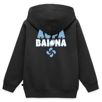 Rugby Bayonne Aupa Baiona Supporter Man Woman - Kids Premium Organic Zip-up Hoodie - black - Back - AI Model Kid Male (0cm)