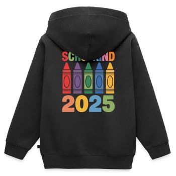 Inscription des écoliers - Sweat Premium à capuche zippé enfant bio - noir - Dos - AI Model Kid Male (0cm)