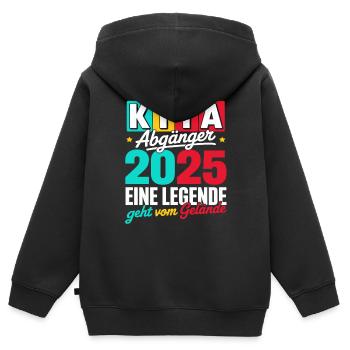 Daycare Graduate Legend - Kids Premium Organic Zip-up Hoodie - black - Back - AI Model Kid Male (0cm)