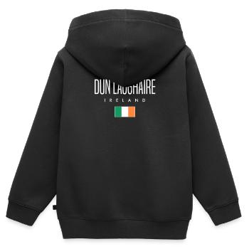 Dun Laoghaire Irland - Kinder Premium Organic Zip Hoodie - Schwarz - Hinten - AI Model Kid Male (0cm)