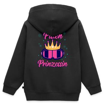 Pisten Prinzessin Apres Ski Party im Skiurlaub - Kinder Premium Organic Zip Hoodie - Schwarz - Hinten - AI Model Kid Male (0cm)