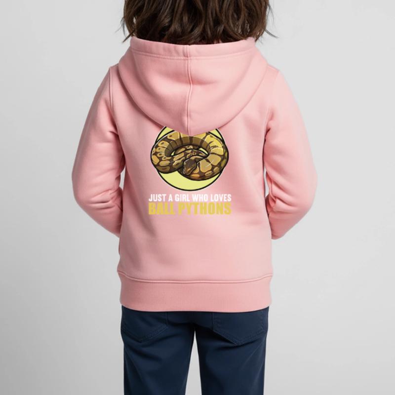 Ball Python Roi Python Roi Python Sweat Premium à capuche zippé enfant bio