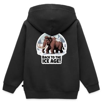 MAMMOTH - Kids Premium Organic Zip-up Hoodie - black - Back - AI Model Kid Male (0cm)