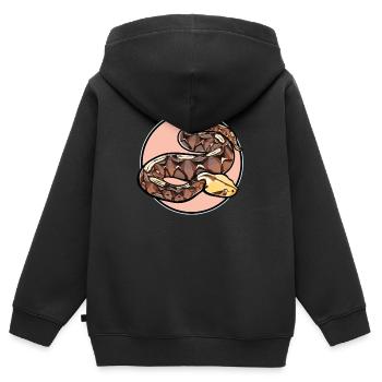 Gabon Vipers Gabon Vipers - Sweat Premium à capuche zippé enfant bio - noir - Dos - AI Model Kid Male (0cm)