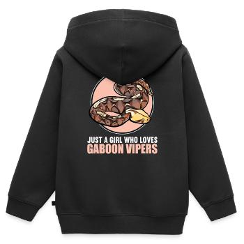 Gabon Vipers Gabon Vipers - Sweat Premium à capuche zippé enfant bio - noir - Dos - AI Model Kid Male (0cm)