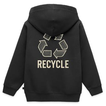 Recycle Symbol Mit Umweltbewusstsein - Kinder Premium Organic Zip Hoodie - Schwarz - Hinten - AI Model Kid Male (0cm)