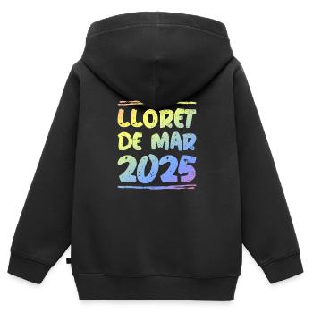 Lloret De Mar 2025 Colorful - Kids Premium Organic Zip-up Hoodie - black - Back - AI Model Kid Male (0cm)