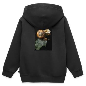 Escargots Escargot - Sweat Premium à capuche zippé enfant bio - noir - Dos - AI Model Kid Male (0cm)