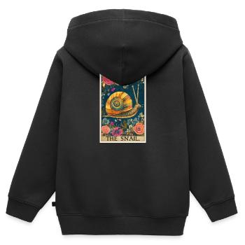 Escargots Escargot - Sweat Premium à capuche zippé enfant bio - noir - Dos - AI Model Kid Male (0cm)