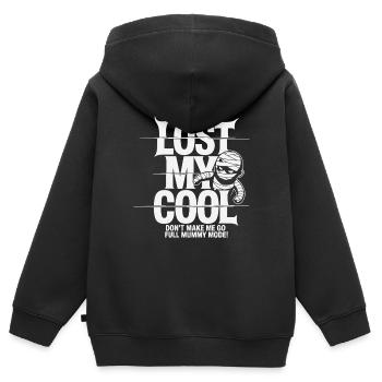 J’AI PERDU MON SANG-FROID - Sweat Premium à capuche zippé enfant bio - noir - Dos - AI Model Kid Male (0cm)