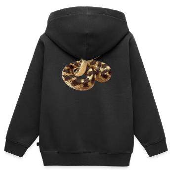 Serpents Serpent - Sweat Premium à capuche zippé enfant bio - noir - Dos - AI Model Kid Male (0cm)