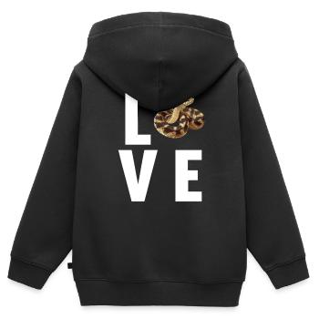 Serpents Serpent - Sweat Premium à capuche zippé enfant bio - noir - Dos - AI Model Kid Male (0cm)