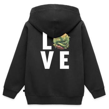 Serpents Serpent - Sweat Premium à capuche zippé enfant bio - noir - Dos - AI Model Kid Male (0cm)