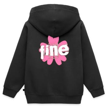 Fine - Kids Premium Organic Zip-up Hoodie - black - Back - AI Model Kid Male (0cm)