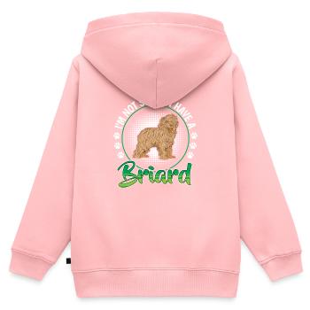 Briard nicht single Berger de Brie - Kinder Premium Organic Zip Hoodie - Rosa - Hinten - AI Model Kid Female (0cm)