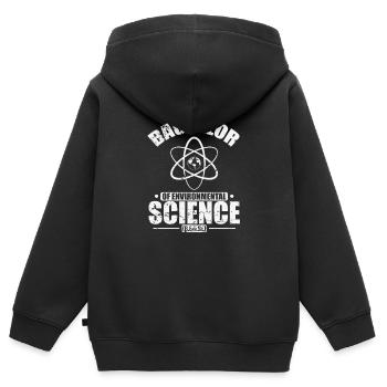 Bachelor of Environmental Science Ökologie - Kinder Premium Organic Zip Hoodie - Schwarz - Hinten - AI Model Kid Male (0cm)