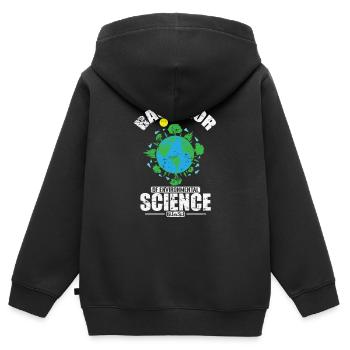 Bachelor of Environmental Science Umweltschutz - Kinder Premium Organic Zip Hoodie - Schwarz - Hinten - AI Model Kid Male (0cm)