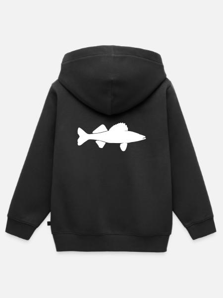 Zander - Kinder Premium Organic Zip Hoodie - Schwarz