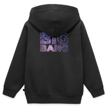 Big Bang - Sweat Premium à capuche zippé enfant bio - noir - Dos - AI Model Kid Male (0cm)
