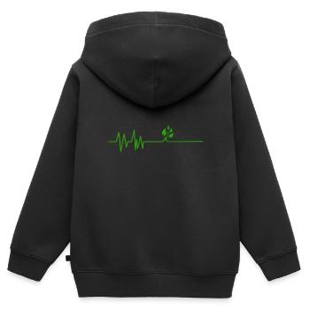 Natürliche Harmonie: Musik und Natur in Perfektion - Kinder Premium Organic Zip Hoodie - Schwarz - Hinten - AI Model Kid Male (0cm)