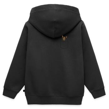 Taschen-Rehpinscher lustige Bilder - Kinder Premium Organic Zip Hoodie - Schwarz - Hinten - AI Model Kid Male (0cm)