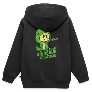 This is my dinosaur costume gift carnival - Kids Premium Organic Zip-up Hoodie - black - Back - AI Model Kid Male (0cm)