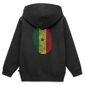 Sénégal - Sweat Premium à capuche zippé enfant bio - noir - Dos - AI Model Kid Male (0cm)