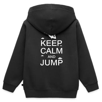 Fallschirm - Kinder Premium Organic Zip Hoodie - Schwarz - Hinten - AI Model Kid Male (0cm)