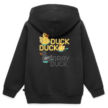 Duck duck platypus animal vintage gift - Kids Premium Organic Zip-up Hoodie - black - Back - AI Model Kid Male (0cm)