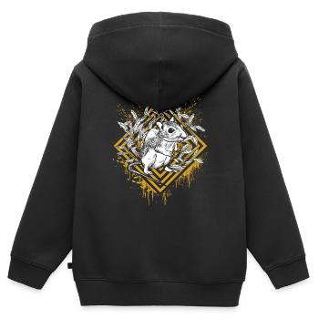 Maus Tierversuche Tierschutz Naturschutz Ratte - Kinder Premium Organic Zip Hoodie - Schwarz - Hinten - AI Model Kid Male (0cm)