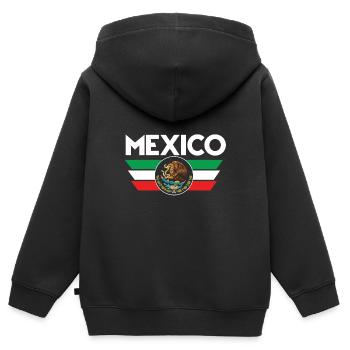 Mexiko - Kinder Premium Organic Zip Hoodie - Schwarz - Hinten - AI Model Kid Male (0cm)