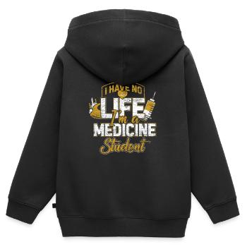 Medizin Studium Mediziner Arzt Doktor Geschenk - Kinder Premium Organic Zip Hoodie - Schwarz - Hinten - AI Model Kid Male (0cm)