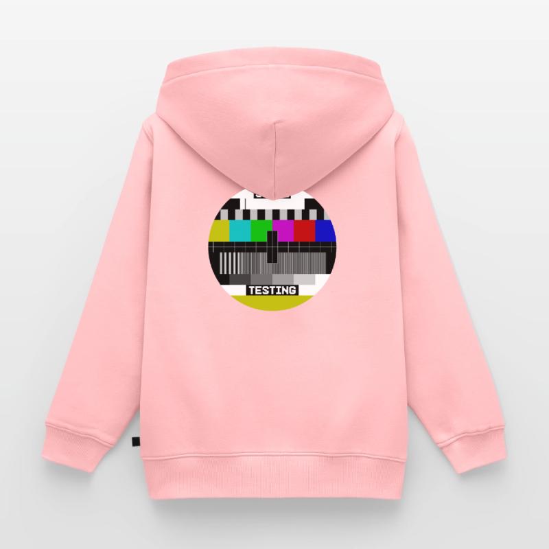 Écran de test d’image de test Still Testing Sweat Premium à capuche zippé enfant bio