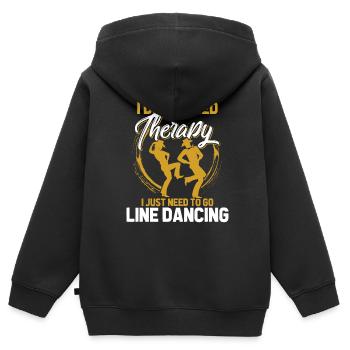 Line Dance - Kinder Premium Organic Zip Hoodie - Schwarz - Hinten - AI Model Kid Male (0cm)