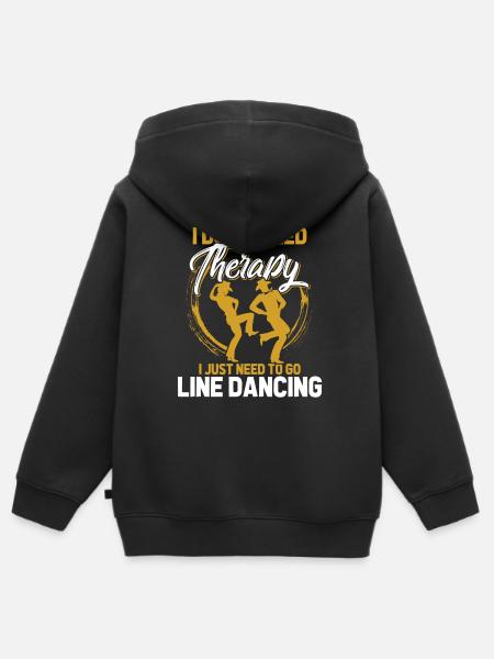 line dance - Kids Premium Organic Zip-up Hoodie - black