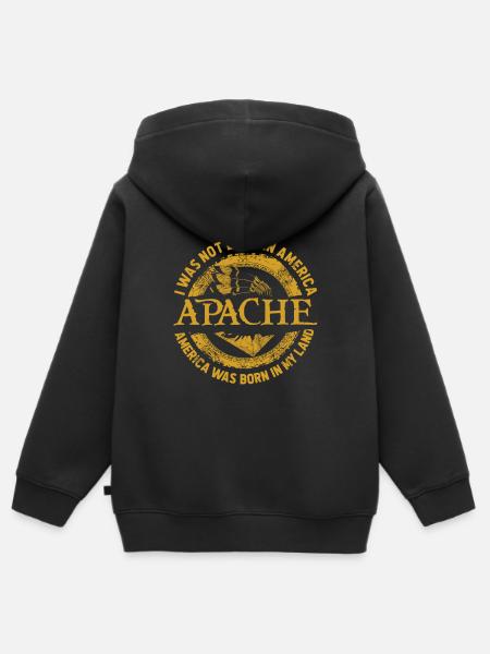 Apache - Kinder Premium Organic Zip Hoodie - Schwarz