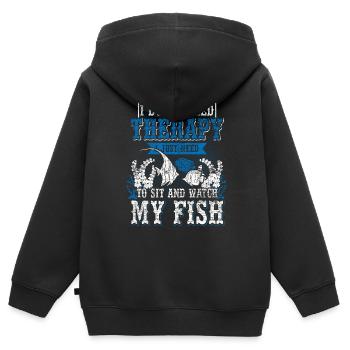Aquarium - Kinder Premium Organic Zip Hoodie - Schwarz - Hinten - AI Model Kid Male (0cm)