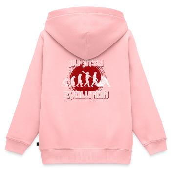 Jiu Jitsu Evolution - Kinder Premium Organic Zip Hoodie - Rosa - Hinten - AI Model Kid Female (0cm)