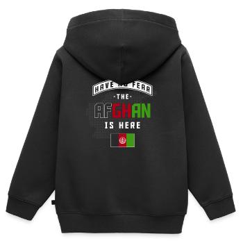 Afghanistan - Kinder Premium Organic Zip Hoodie - Schwarz - Hinten - AI Model Kid Male (0cm)