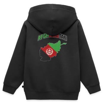 Afghanistan Flagge Land Patriot Naher Osten - Kinder Premium Organic Zip Hoodie - Schwarz - Hinten - AI Model Kid Male (0cm)