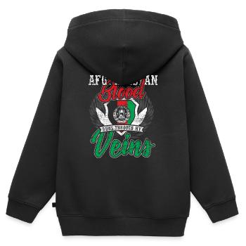 Afghanistan Kabul Persien Muslim Arabien - Kinder Premium Organic Zip Hoodie - Schwarz - Hinten - AI Model Kid Male (0cm)